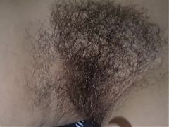 Huge cumshot on wifes hairy pussy